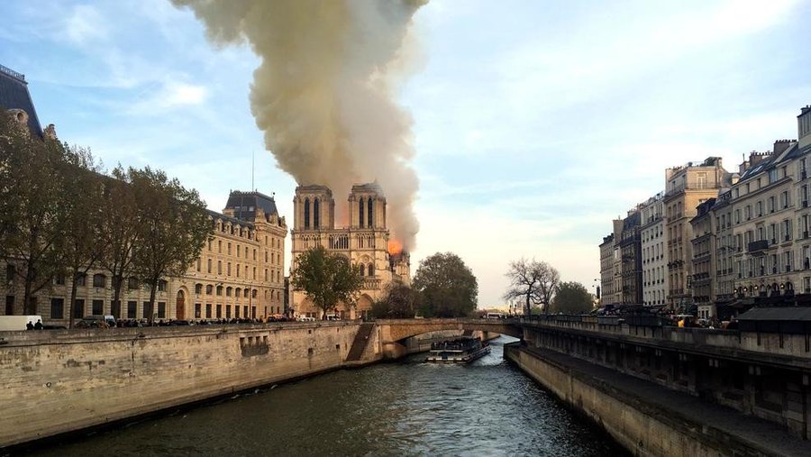Latest International News : 850-year-old Notre-Dame Cathedral  in Paris damaged in fire