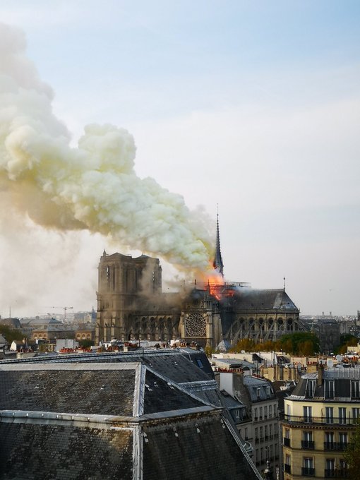 Latest International News : 850-year-old Notre-Dame Cathedral  in Paris damaged in fire