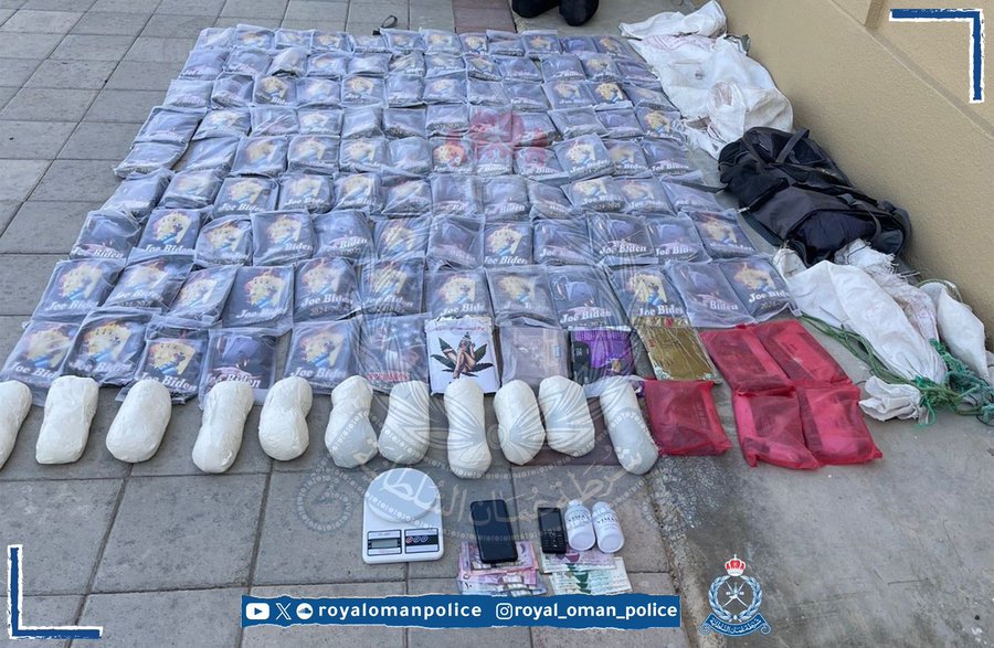 Royal Oman Police arrest suspect with over 115kg of hashish and 11kg of ...