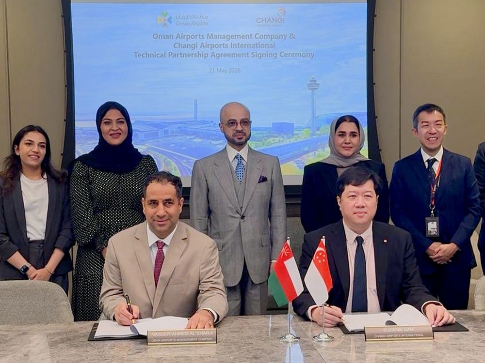 Oman Airports signs strategic partnership with Singapore’s Changi Airport