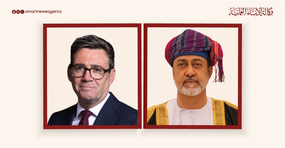 His Majesty Sultan Haitham congratulates Andy Burnham on his appointment as UK Prime Minister