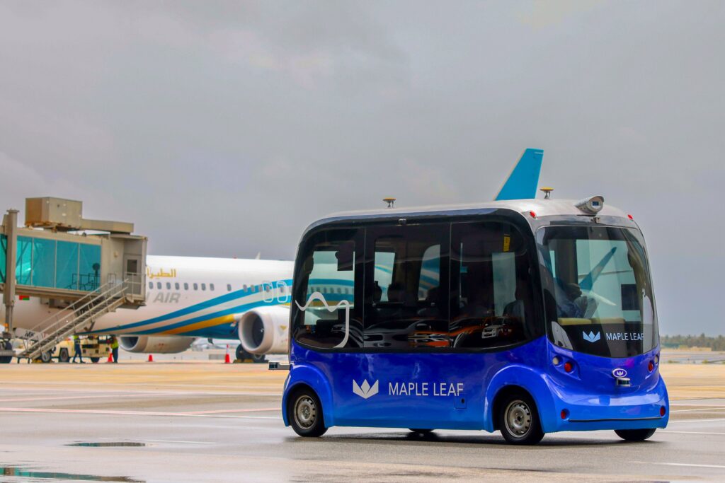 Oman Airports tests self-driving electric vehicle at Salalah Airport